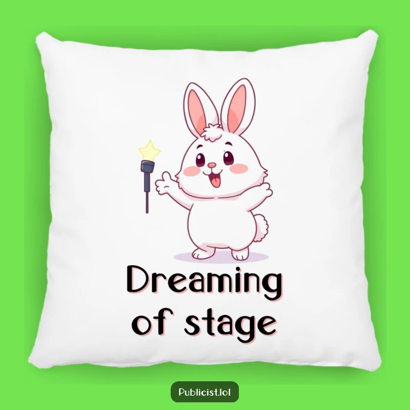 Funny Bunny Spotlight Pillow - Comfy Character Comfort Gift