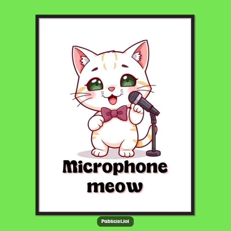 Funny Cat Performer Digital Art - Instant Feline Star Decor