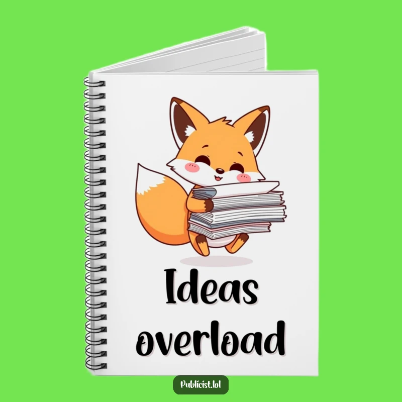 Funny Fox Notebook for Ideas - Hilarious Paperwork Journal Gift for Dreamers