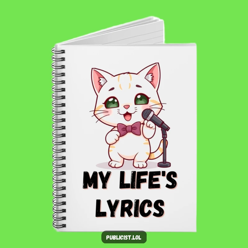 Funny Cat Performer Notebook - Jot Down Ideas like a Star